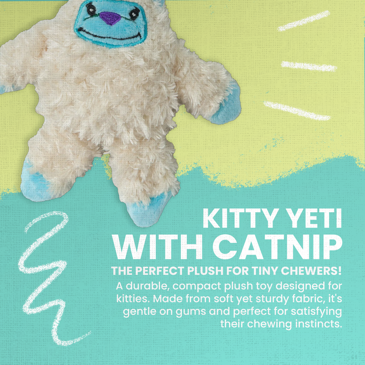 Peluche para gatos con hierba gatera Kitty Yeti