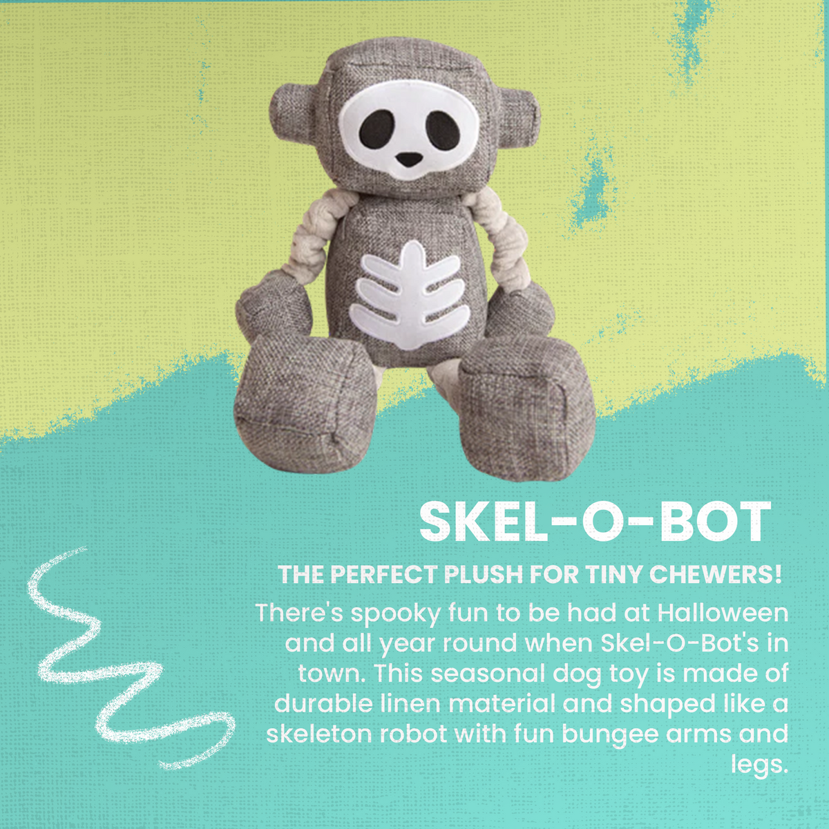 Skel-O-Bot Halloween Plush Dog Toy