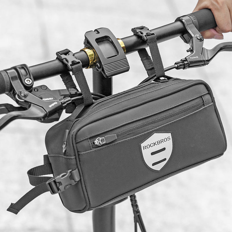 Bolsa de ciclismo ROCKBROS para manillar delantero de bicicleta, impermeable, 2 l