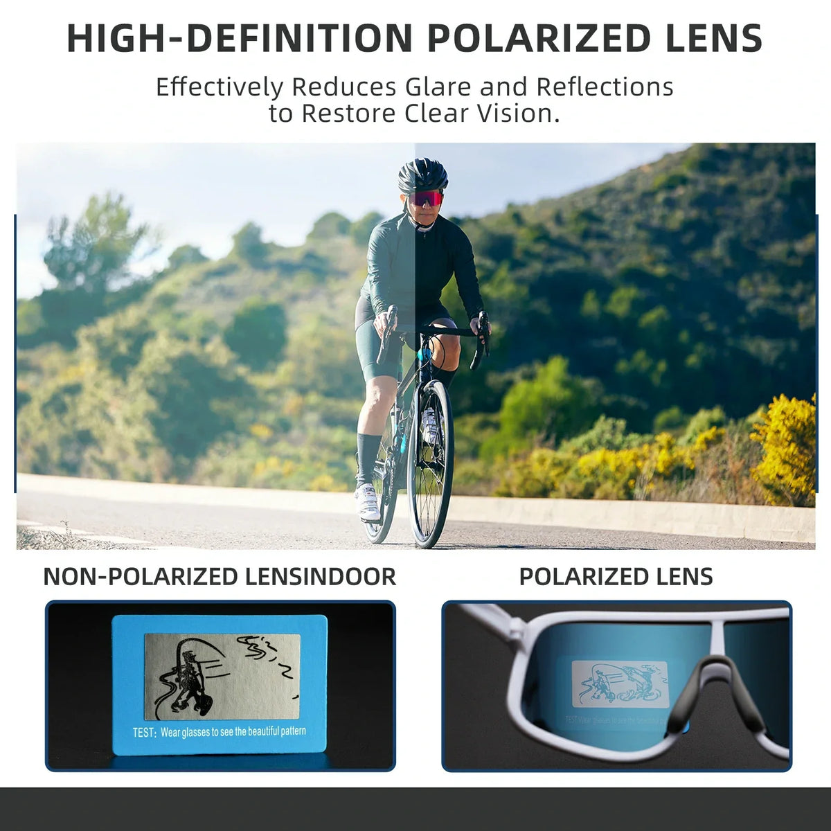 Gafas de sol de ciclismo ROCKBROS fotocromáticas polarizadas deportivas UV400 unisex