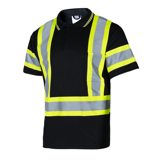 Hi-Vis X-Back Reflective Two-Tone Safety Polo Shirt
