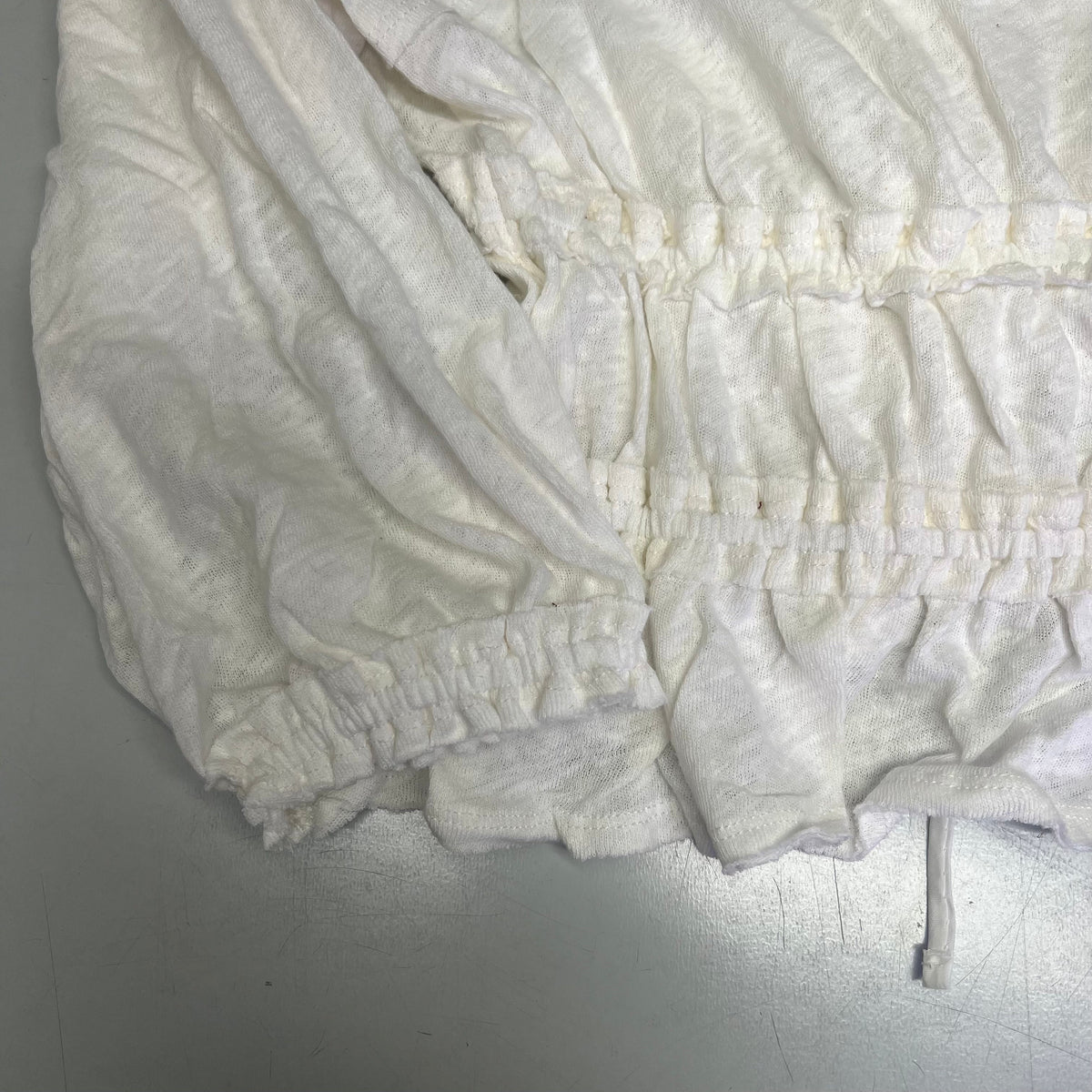 FREE PEOPLE Breezy Beachy Cotton Linen Let's Go Blouse Women's Sz M Ivory