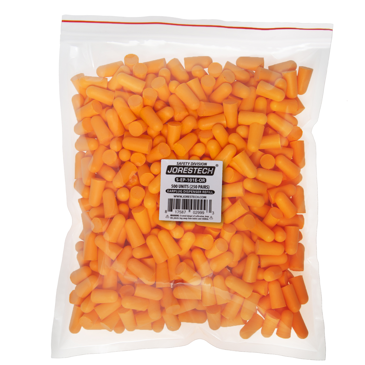 32dB NRR Soft Foam Earplugs Refill for Dispenser – 250 Units