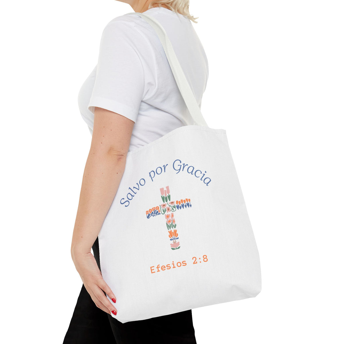 Bolsa de tela cristiana — "Salvo por Gracia"