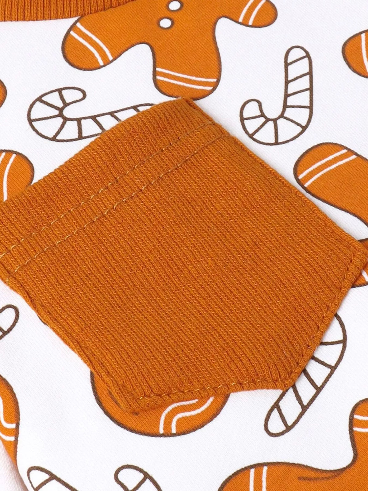 Conjunto de ropa de manga larga con estampado del Hombre de Jengibre para niños