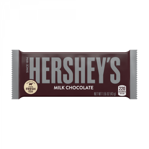 Hersheys Milk Chocolate Bar 1.55 oz box with 36 units