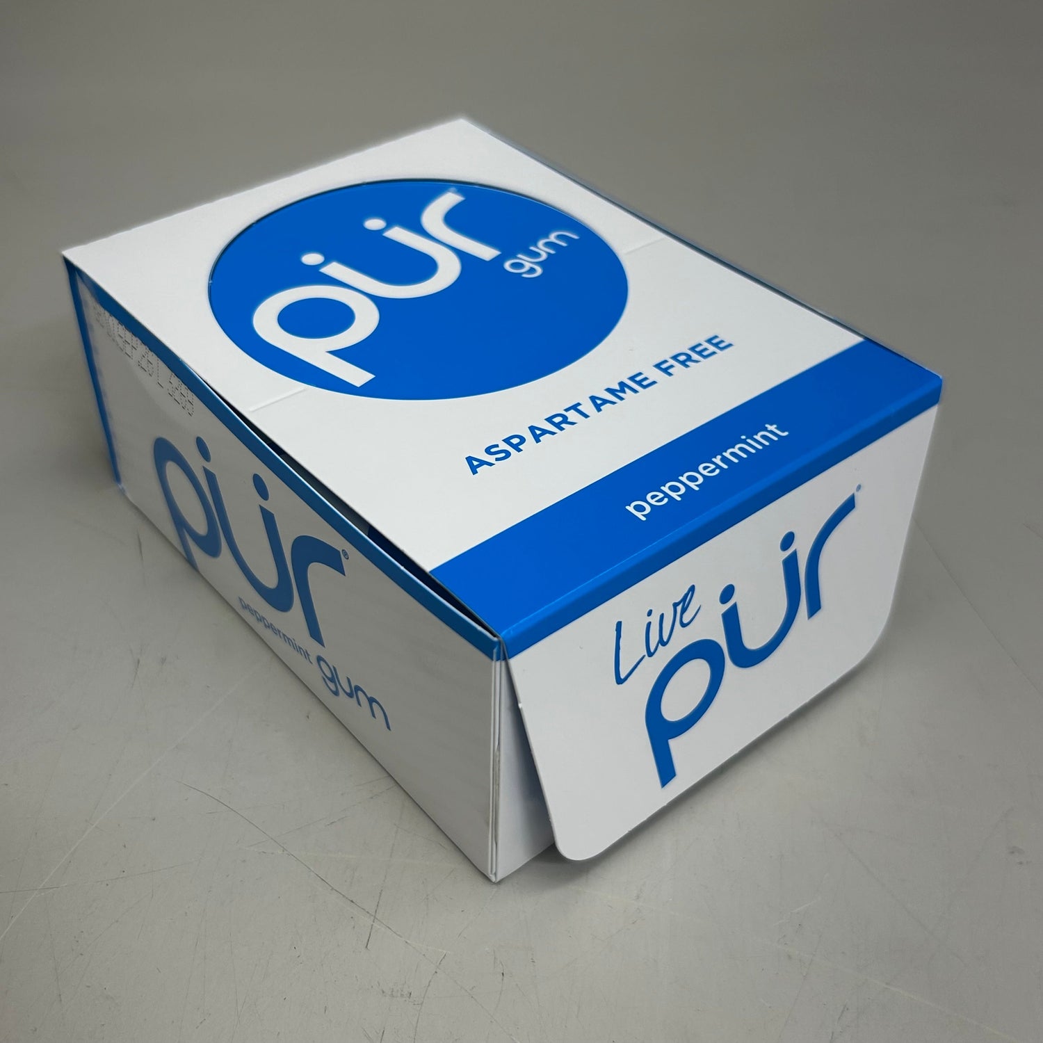 PUR Sugar-Free Peppermint Gum (Aspartame-Free) – 12 Packs (9 Pieces Each)
