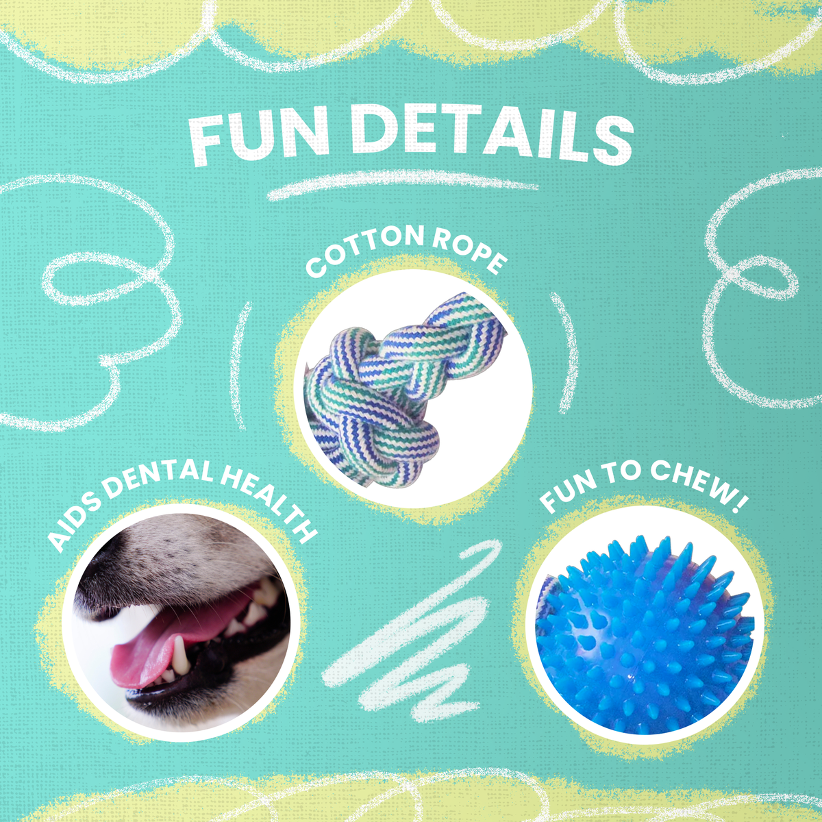 Juguete para Perros Feel'N Spikey – Compromiso Duradero de Tira y Afloja y Masticación