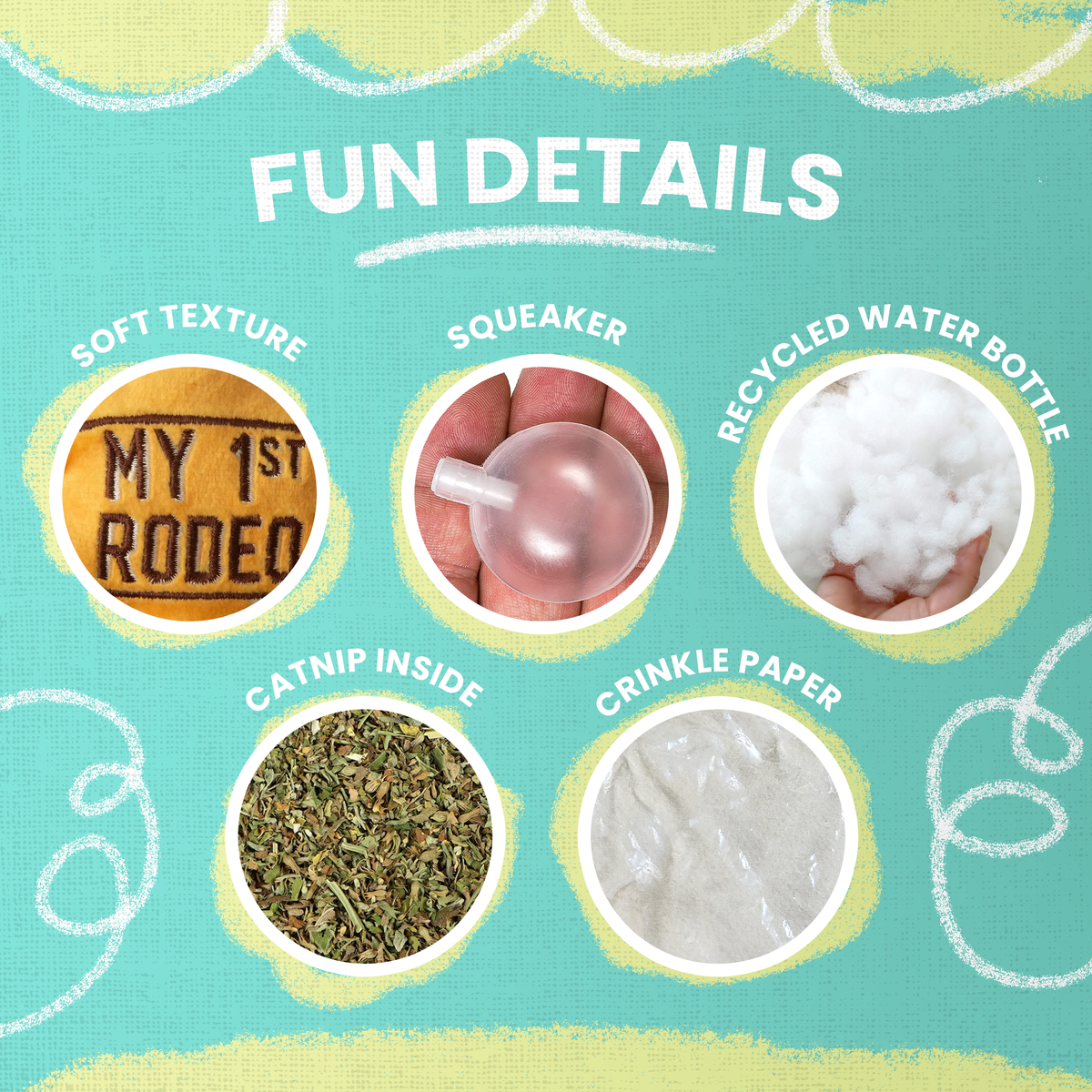 Kitty 1st Rodeo Catnip Plush Cat Toy