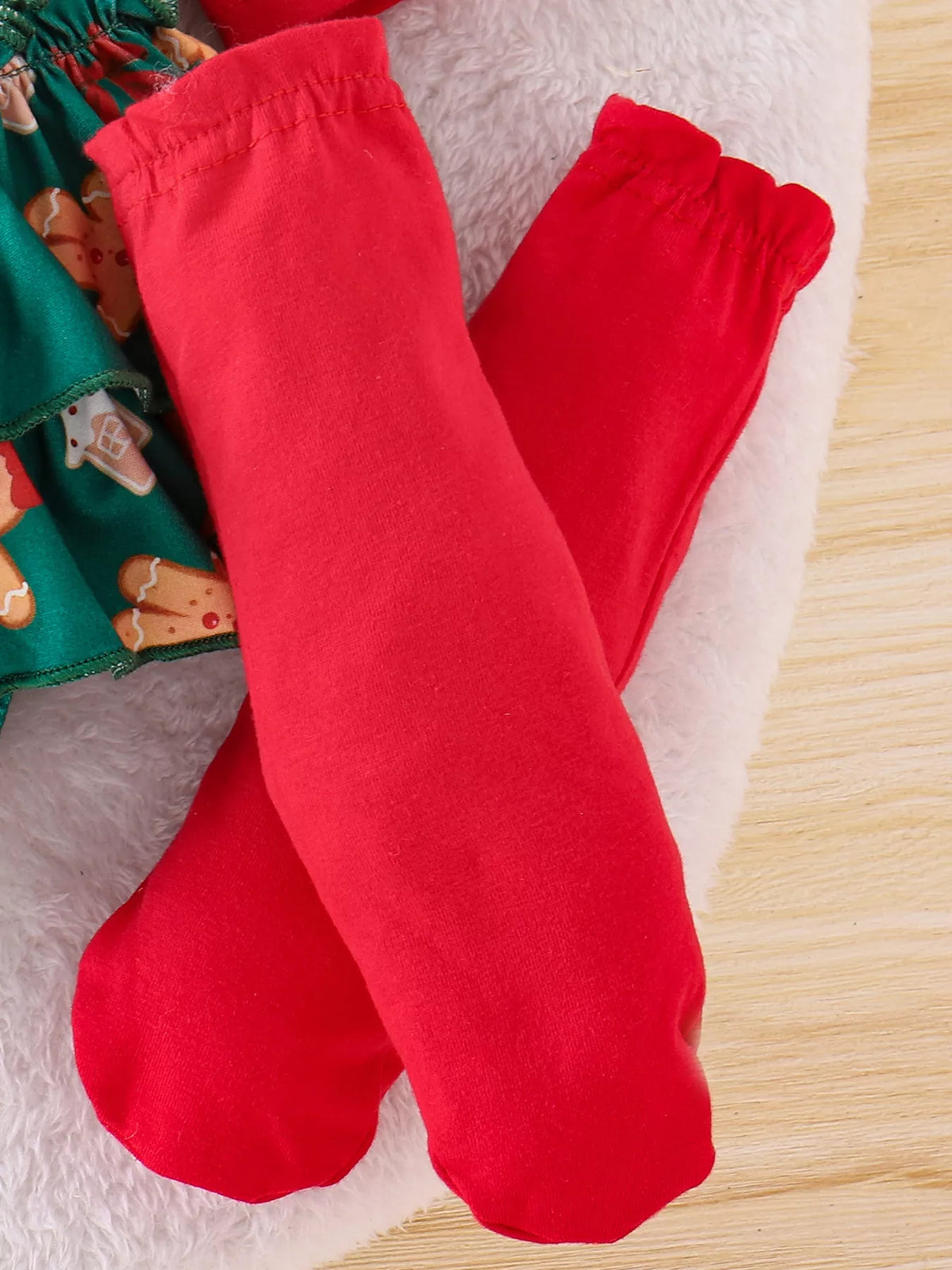 Conjunto de niña con volantes My First Christmas