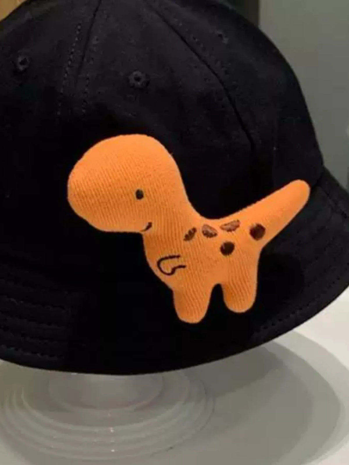 Sombrero de cubo decorativo con diseño de dinosaurios y brotes para niños