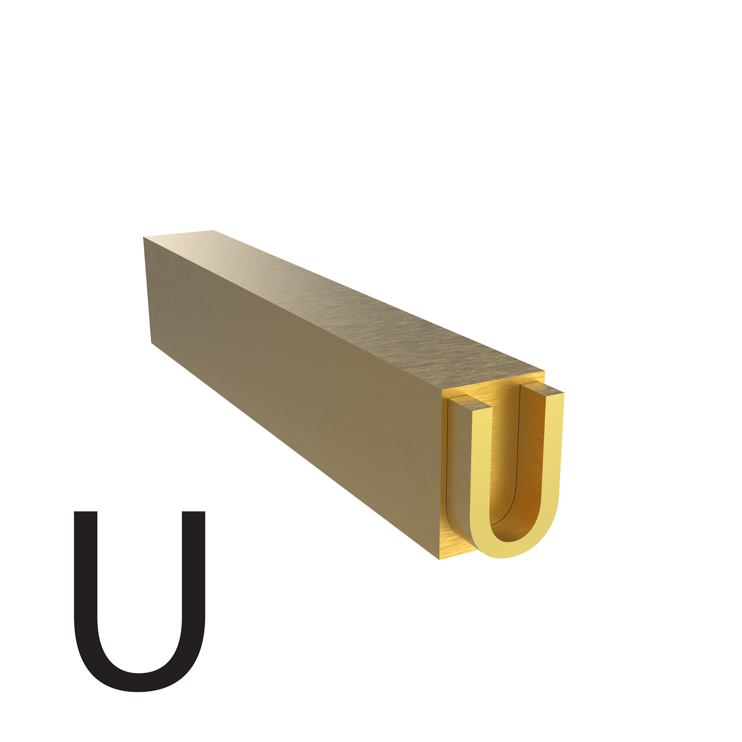 3mm Hot Stamp Type – U