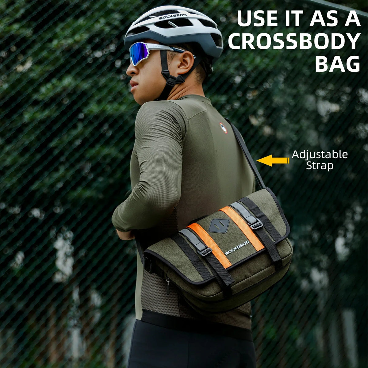 ROCKBROS Bike Handlebar Multifunctional Crossbody Bag with Shoulder Strap