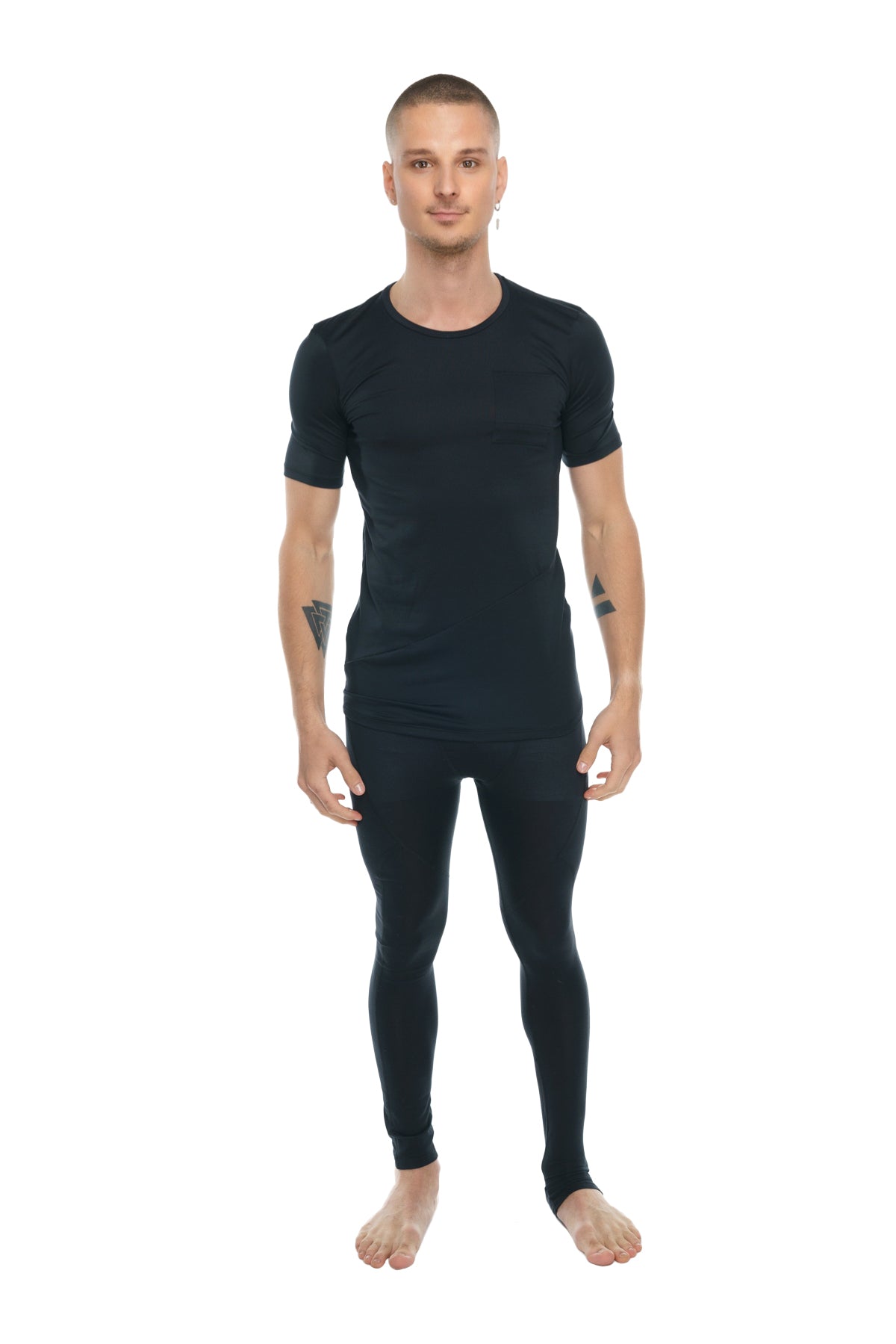 Camiseta de cuello redondo Perfect Pocket (carbón negro)