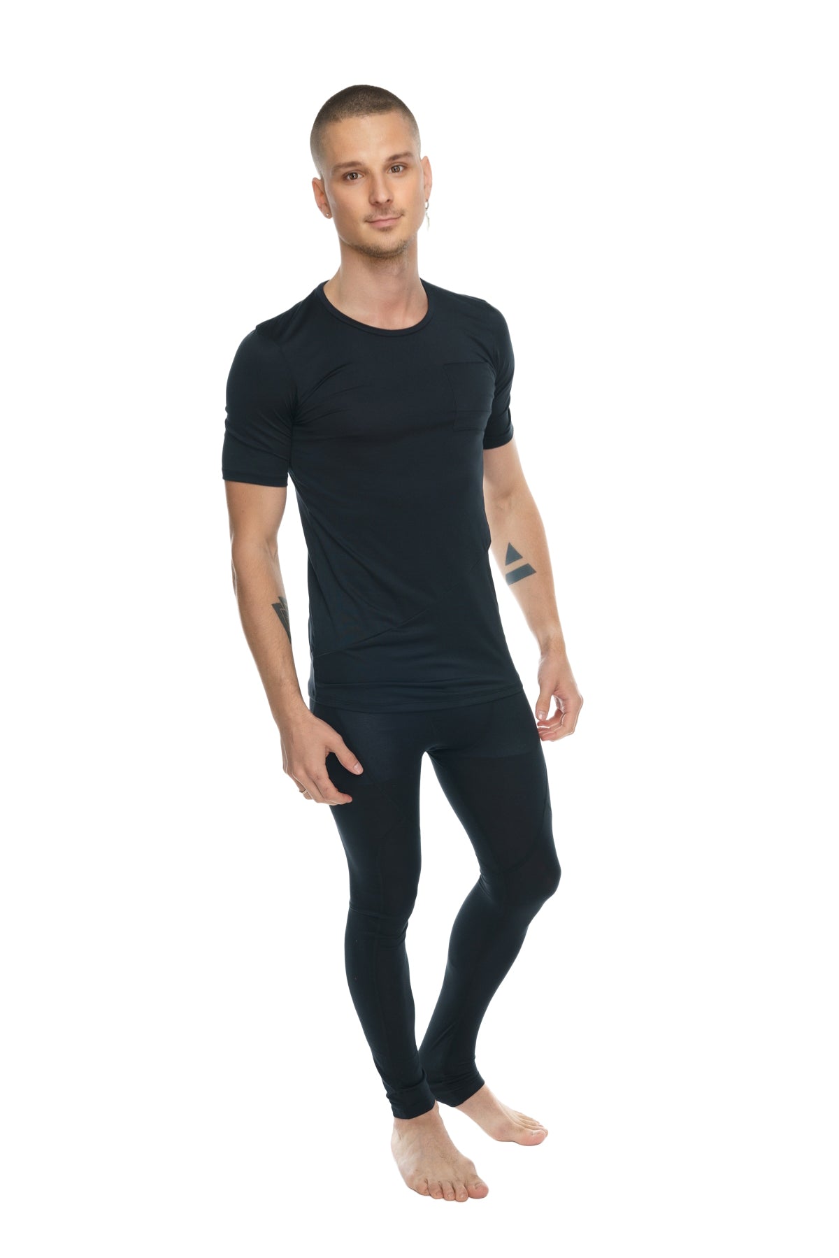 Camiseta de cuello redondo Perfect Pocket (carbón negro)