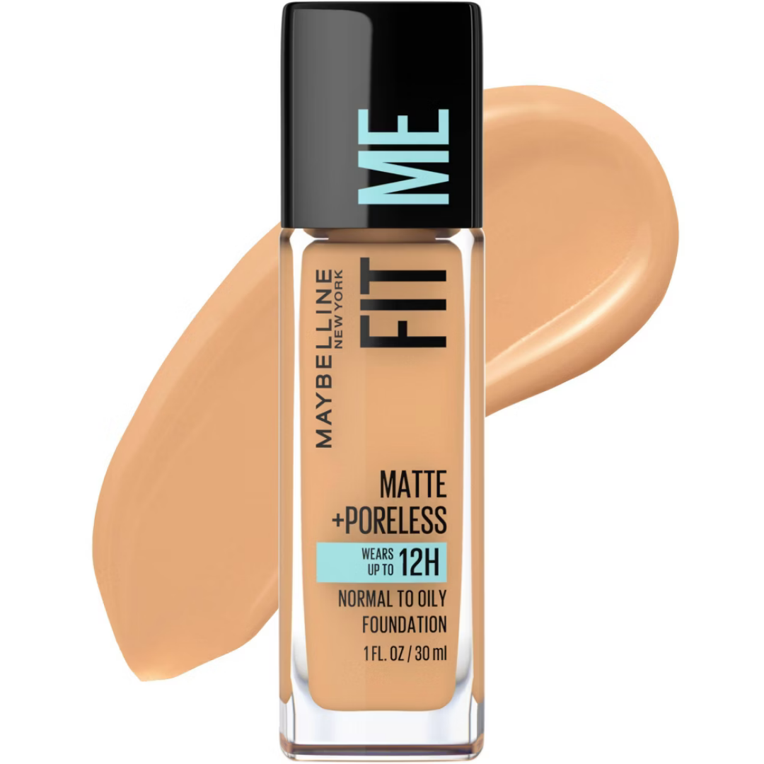 Base de maquillaje Maybelline Fit Me Matte + Poreless en beige sol 310 (1 oz)