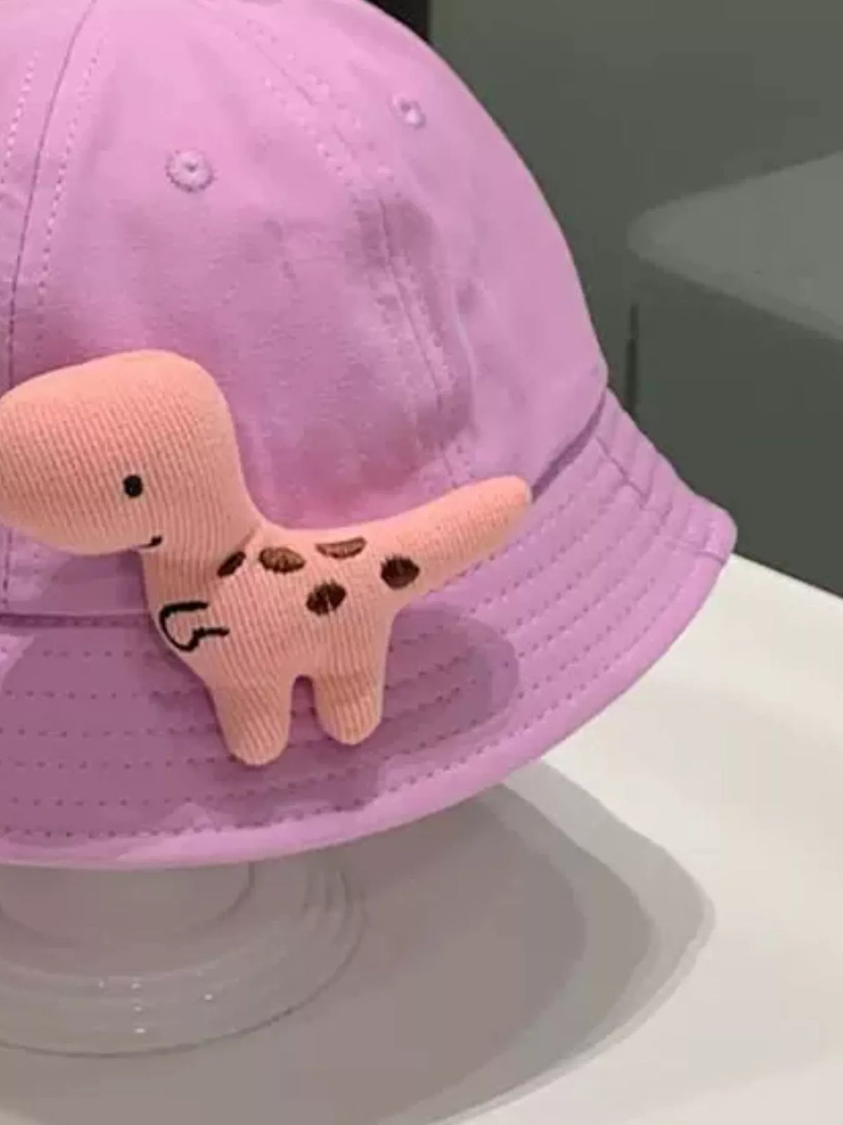 Sombrero de cubo decorativo con diseño de dinosaurios y brotes para niños