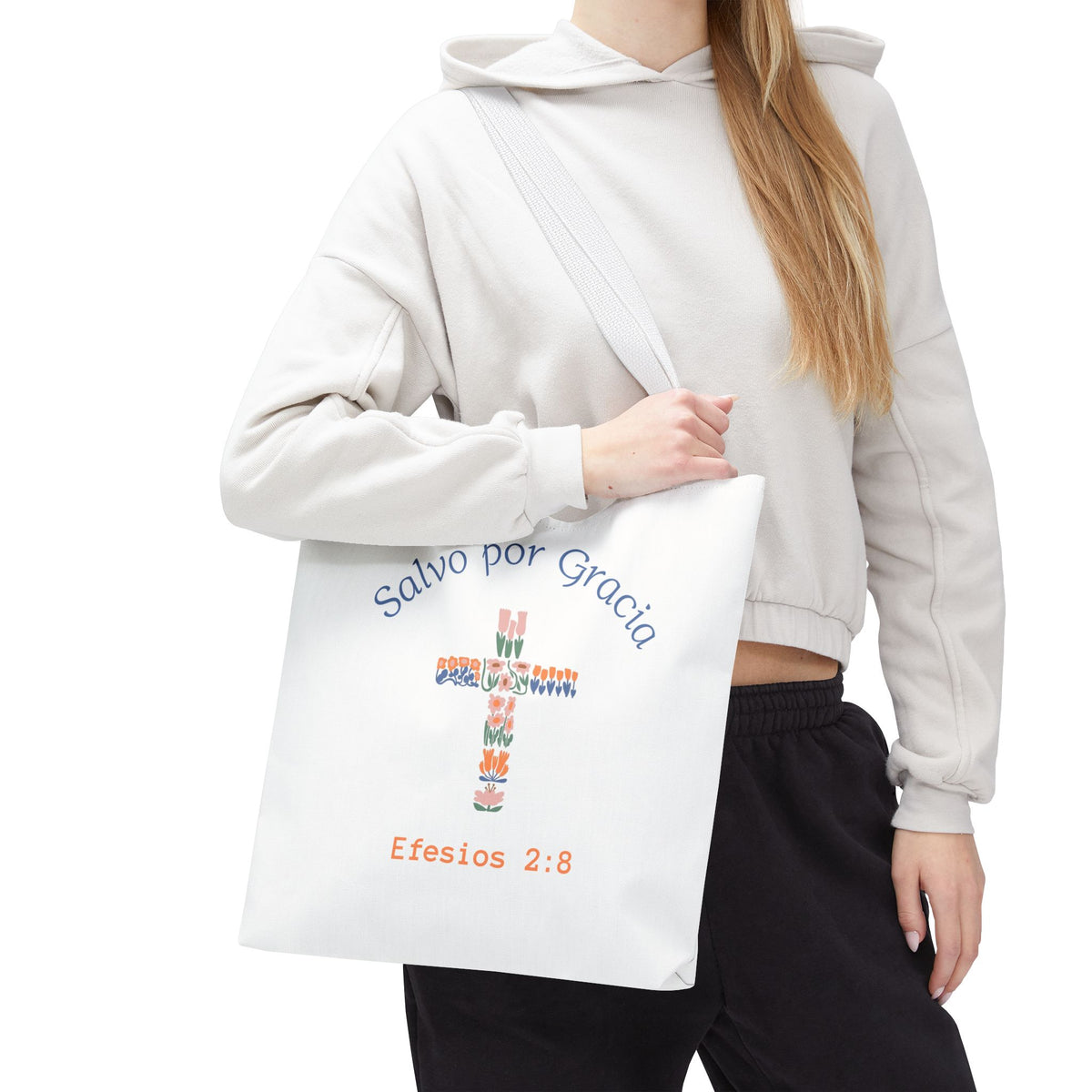 Bolsa de tela cristiana — "Salvo por Gracia"