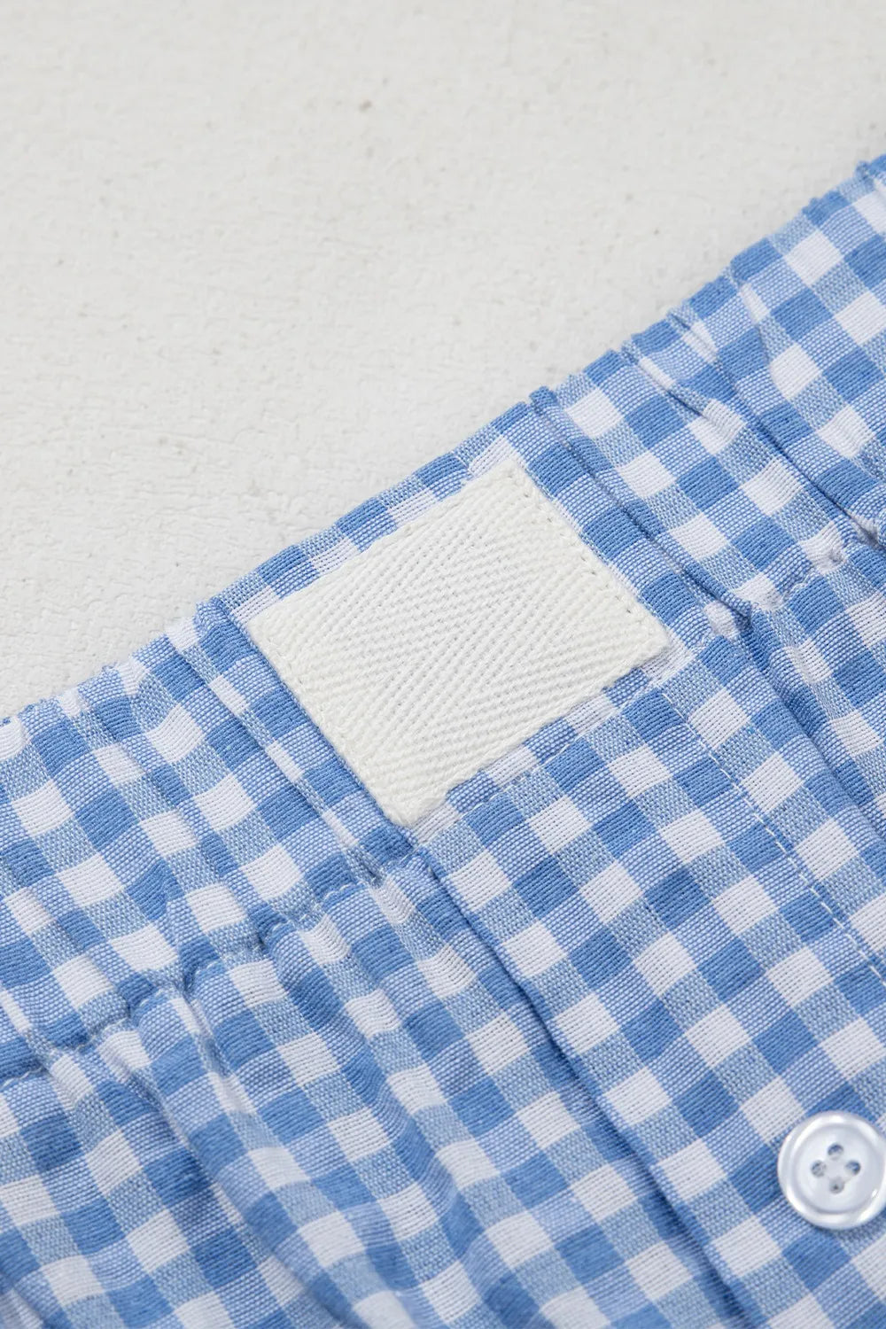 Pantalones cortos de cintura alta con cuadros vichy
