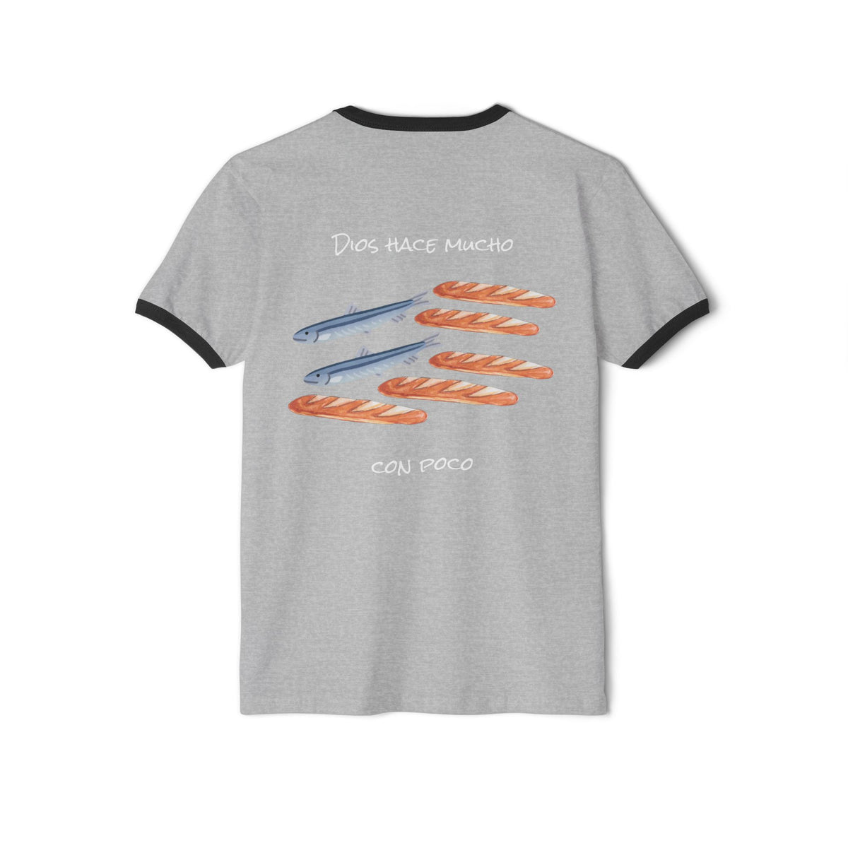 Ringer T-Shirt — 'Dios Hace Mucho Con Poco'