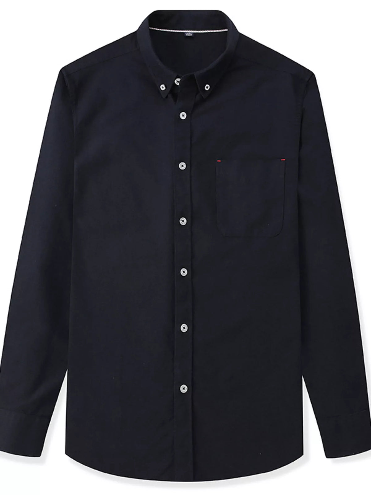 Camisa de manga larga con botones para hombre, talla grande