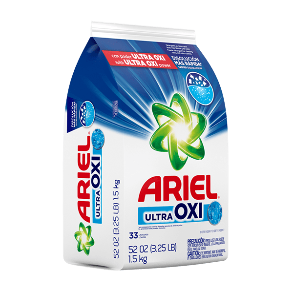 Ariel Ultra Oxi Powder Laundry Detergent 33 LD 1.5kg box of 6 units