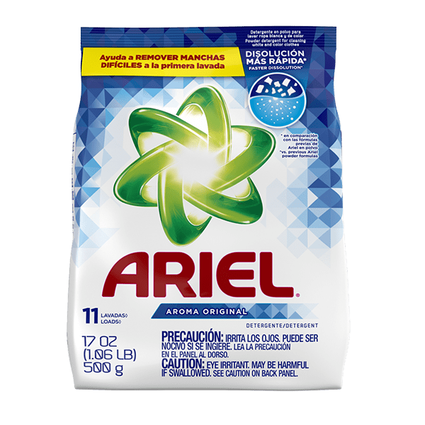 Ariel Laundry Detergent Powder, Original 11 LD 500gm box of 24 units
