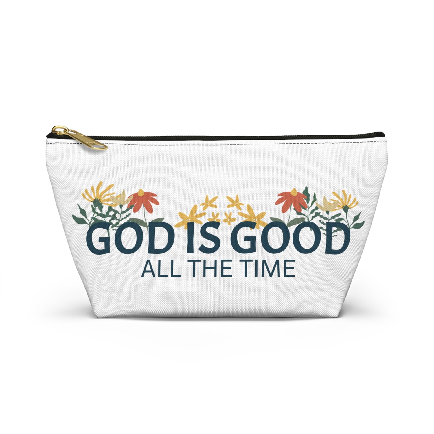 Makeup Pouch — "God is good all the time"