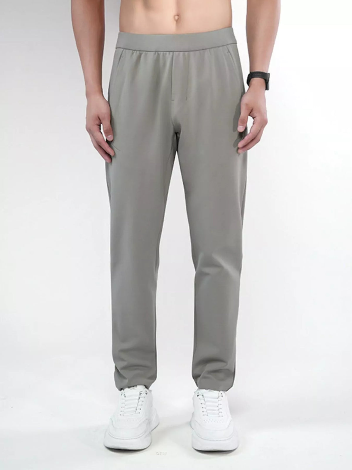 Pantalones elásticos ajustados de talla grande para hombre