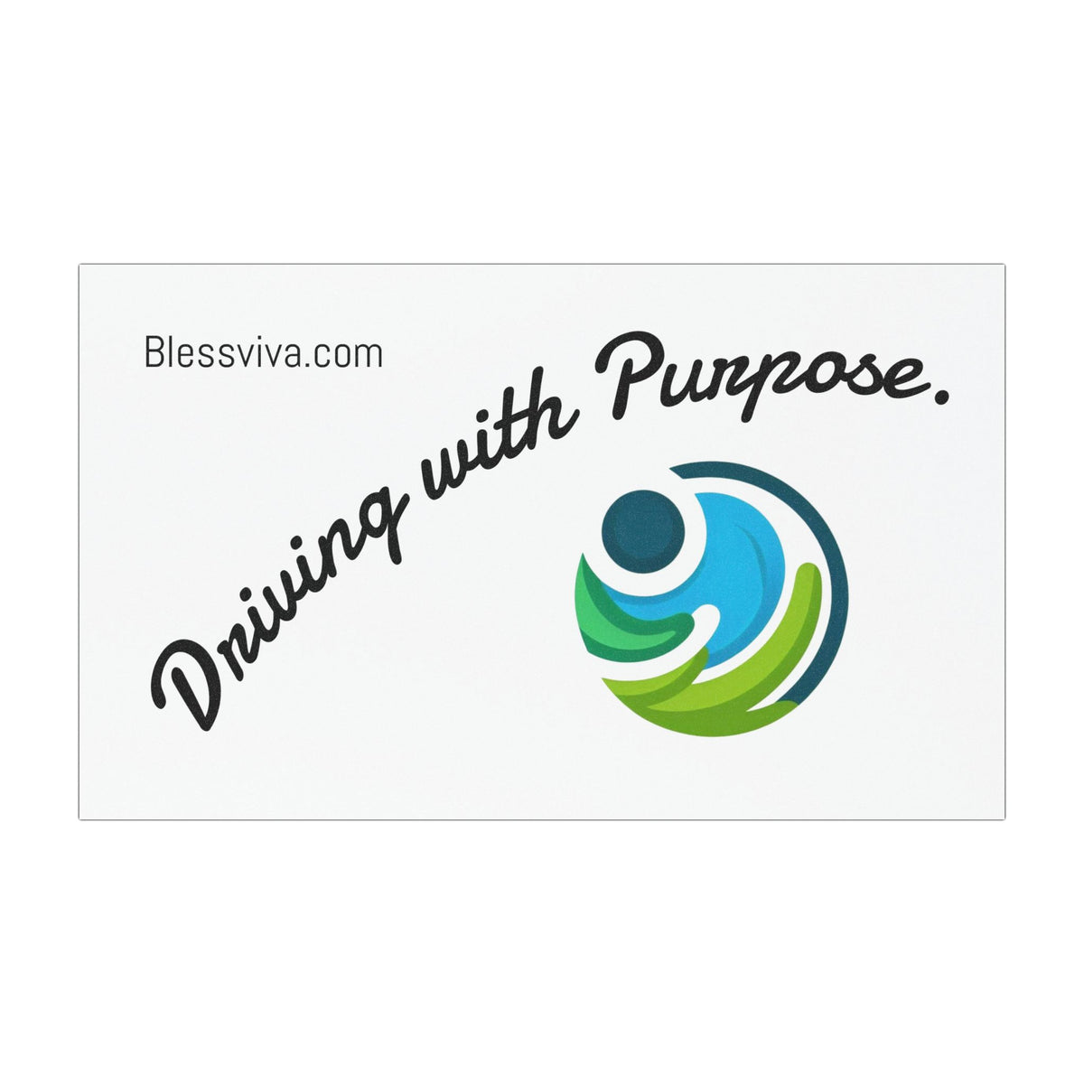 Imán para coche Conduciendo con Propósito — Logotipo inspirador de Blessviva