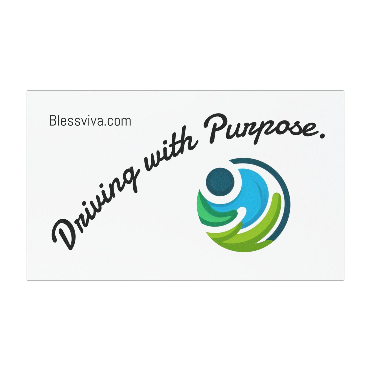 Driving with Purpose Car Magnet — Inspirational Blessviva Logo