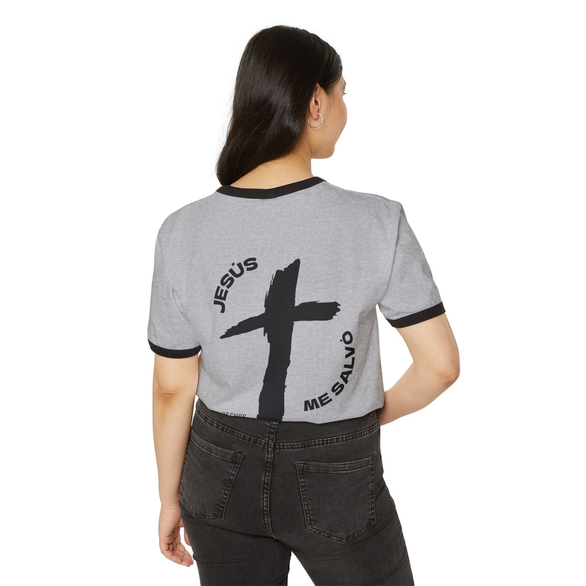 Ringer T-Shirt — "Jesús Me Salvó"