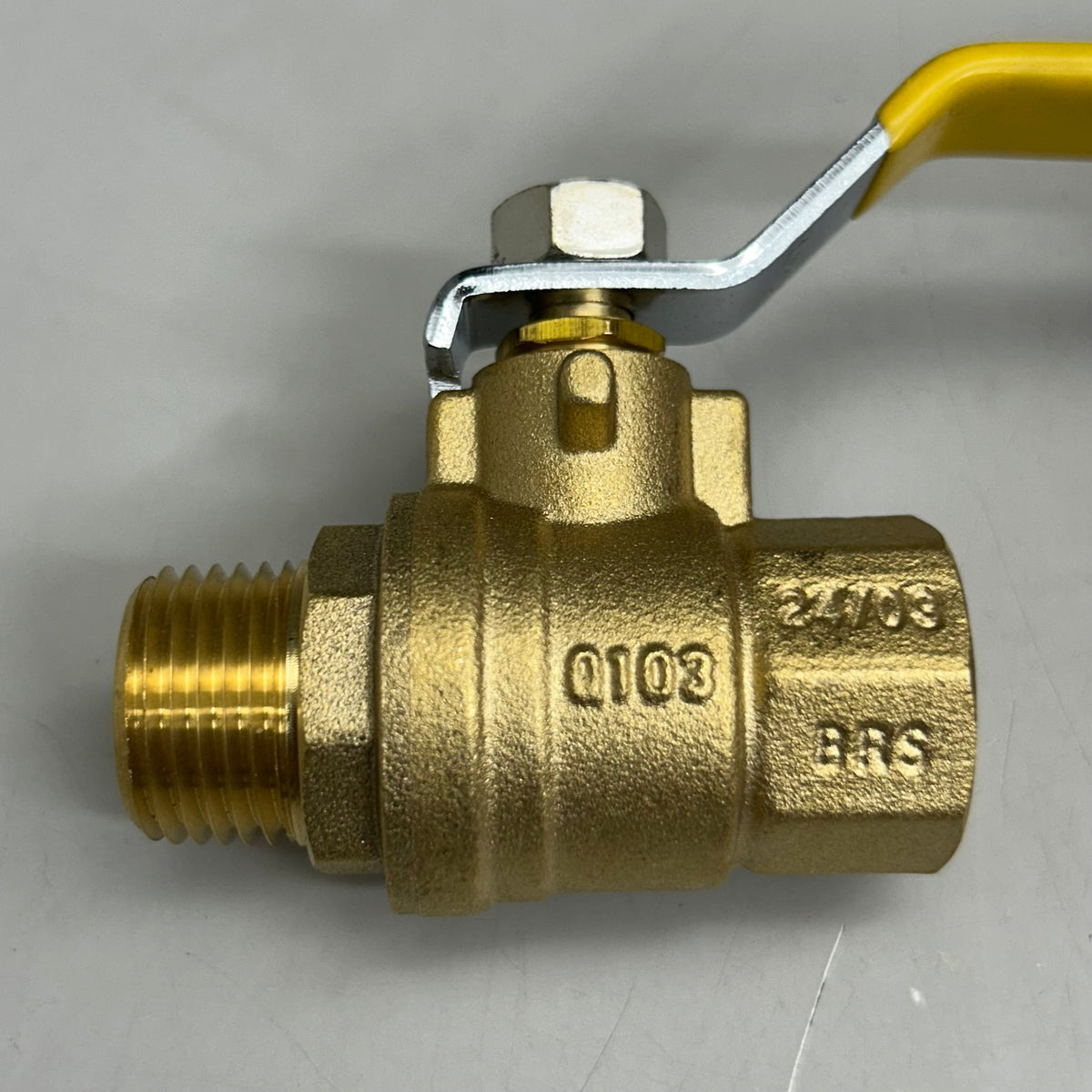 PLASTIC PROCESS EQUIPMENT Gas Ball Valve- Full Port 1.5" Brass 600WOG 150SWP