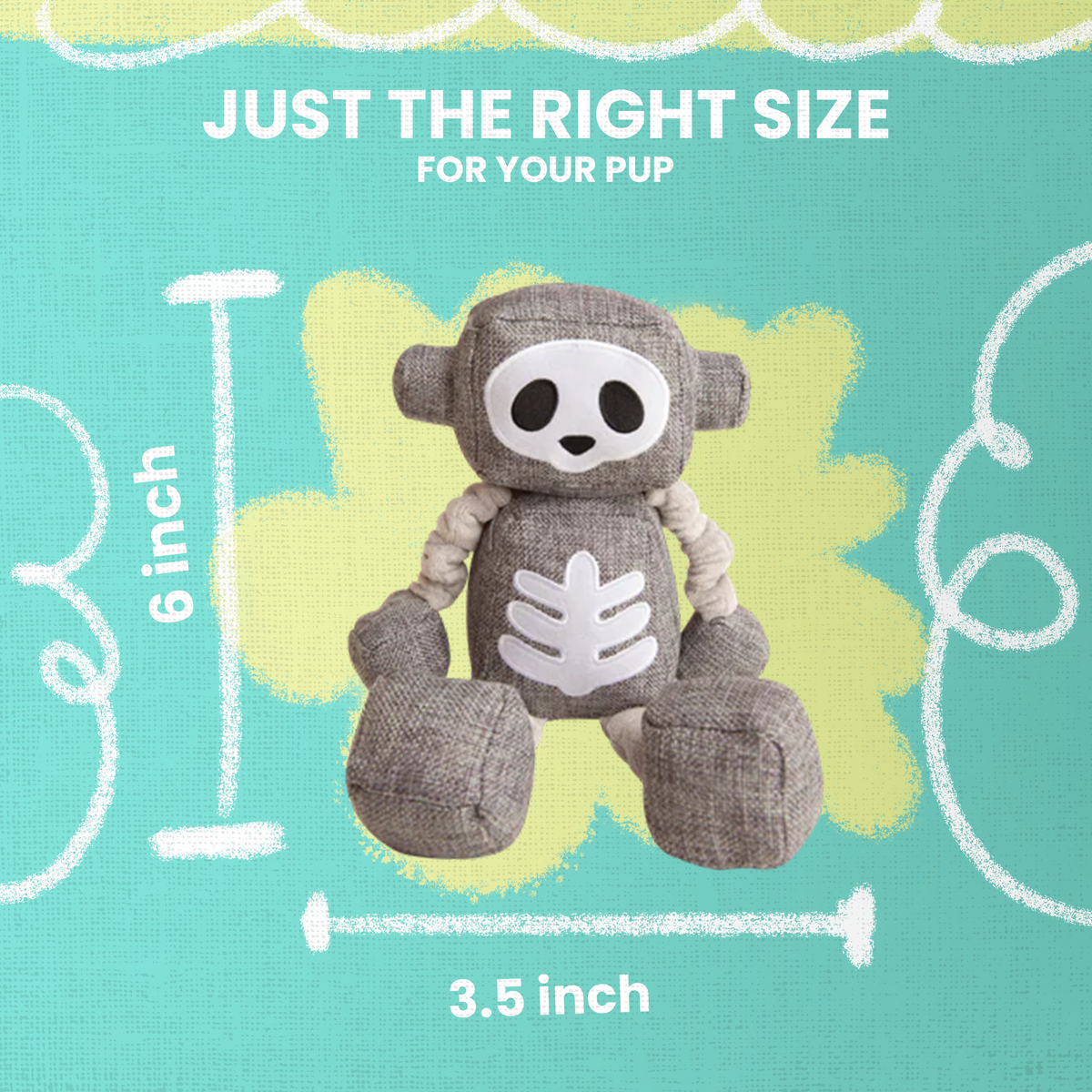 Skel-O-Bot Halloween Plush Dog Toy