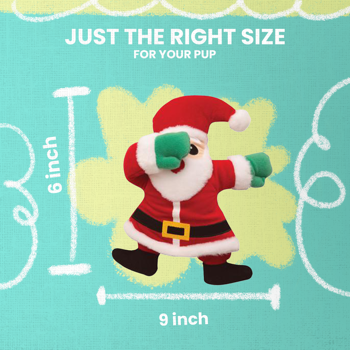 Dabbing Santa – Festive Squeaky & Crinkle Eco-Friendly Toy