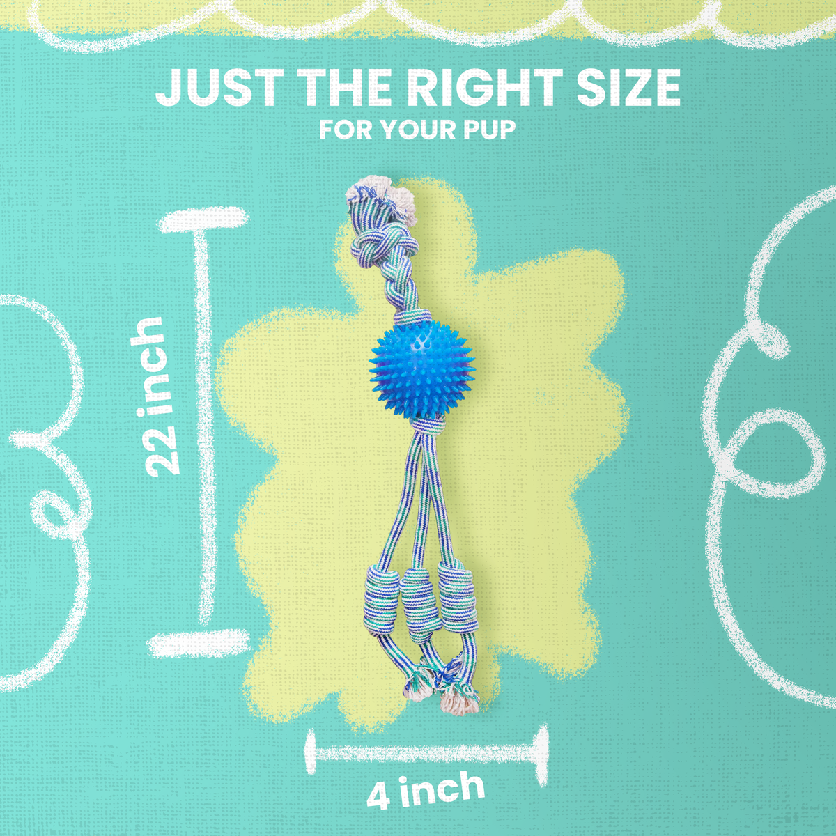 Juguete para Perros Feel'N Spikey – Compromiso Duradero de Tira y Afloja y Masticación
