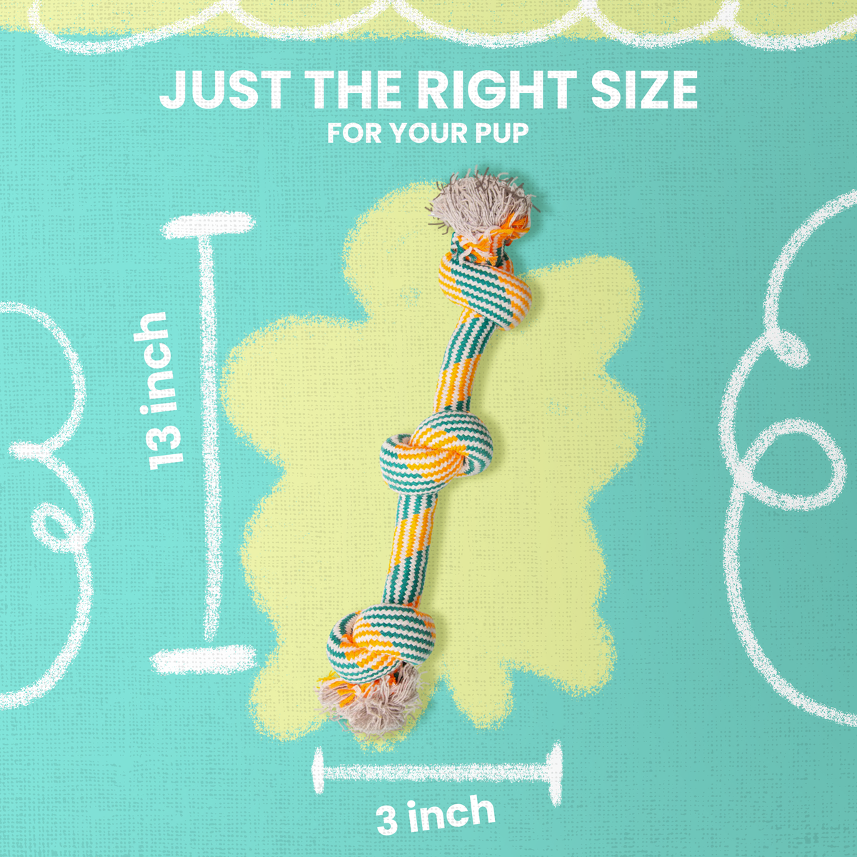 Get'N Knotty Rope Toy – Heavy Duty Cotton Tug & Chew