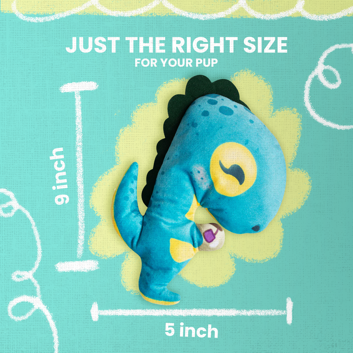 Juguete para perro de peluche con sonido Tea-Rex