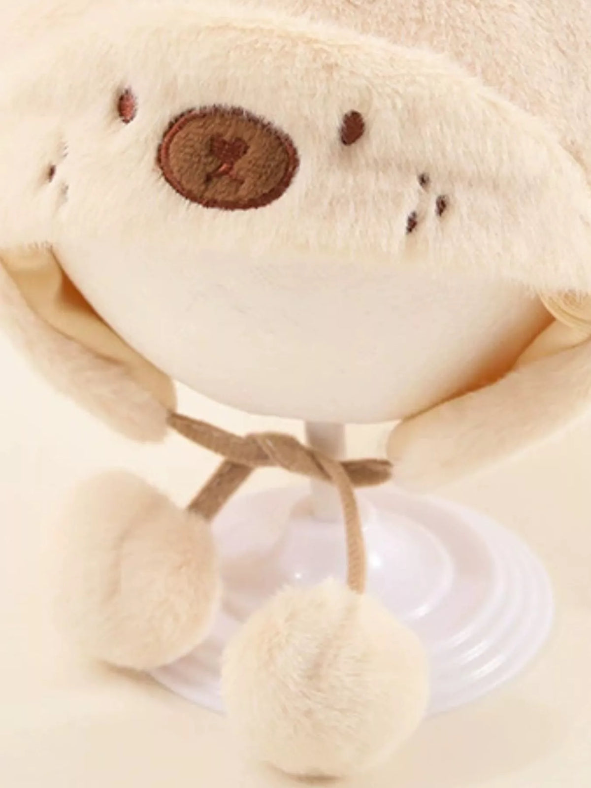 Gorro de felpa con orejas de oso para niños