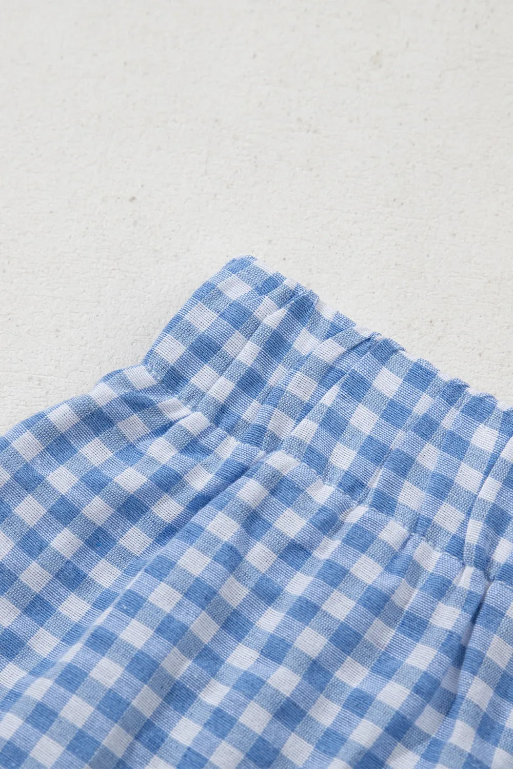 Pantalones cortos de cintura alta con cuadros vichy