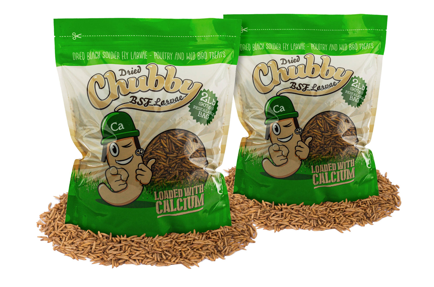 4LB Chubby Dried Black Soldier Fly Larvae – High Protein Pet & Bird Treat