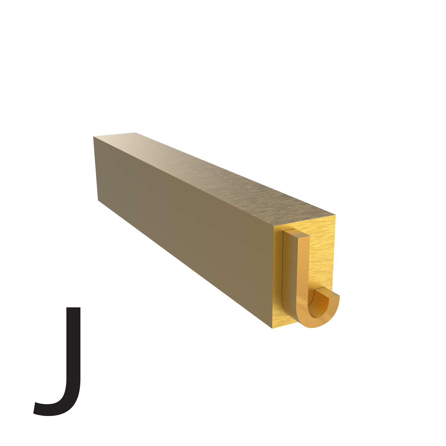 4mm Hot Stamp Type - J
