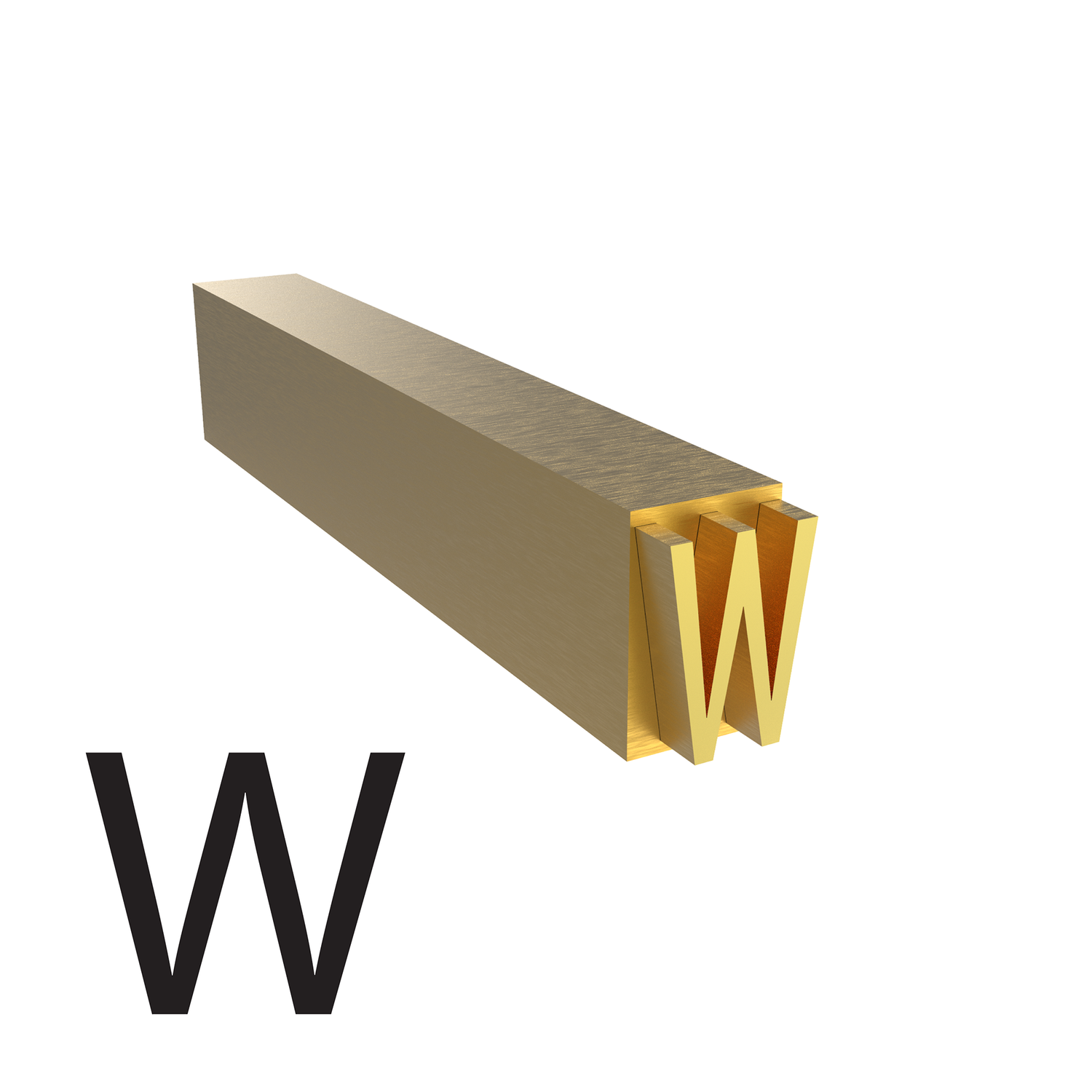 4mm Hot Stamp Type - W