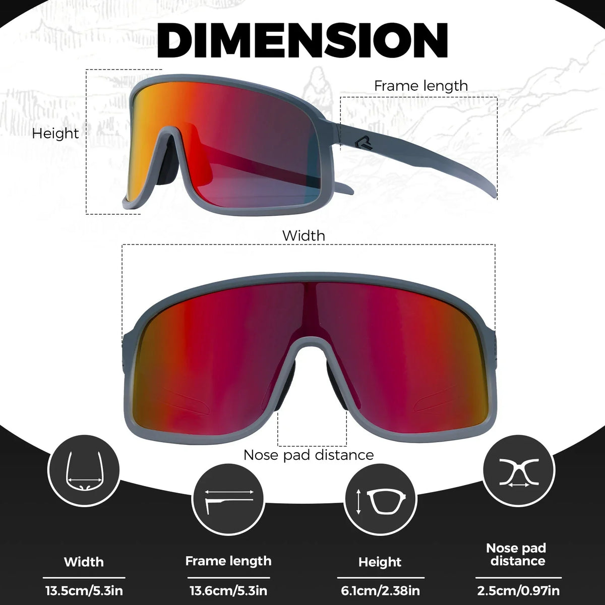 Gafas de sol de ciclismo ROCKBROS fotocromáticas polarizadas deportivas UV400 unisex