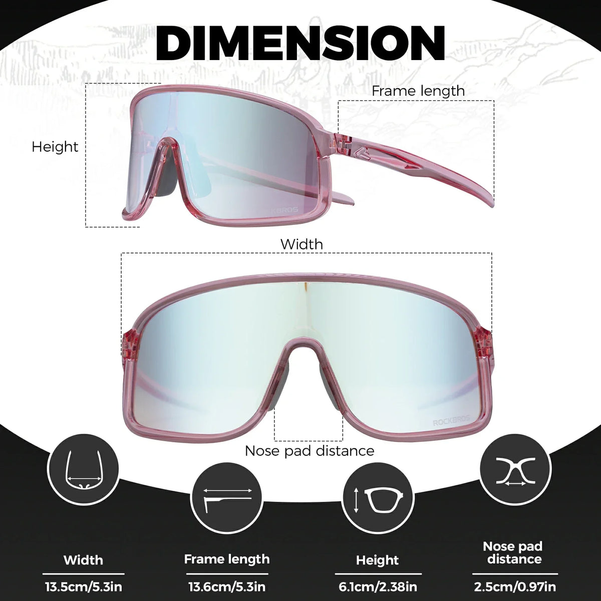 Gafas de sol de ciclismo ROCKBROS fotocromáticas polarizadas deportivas UV400 unisex