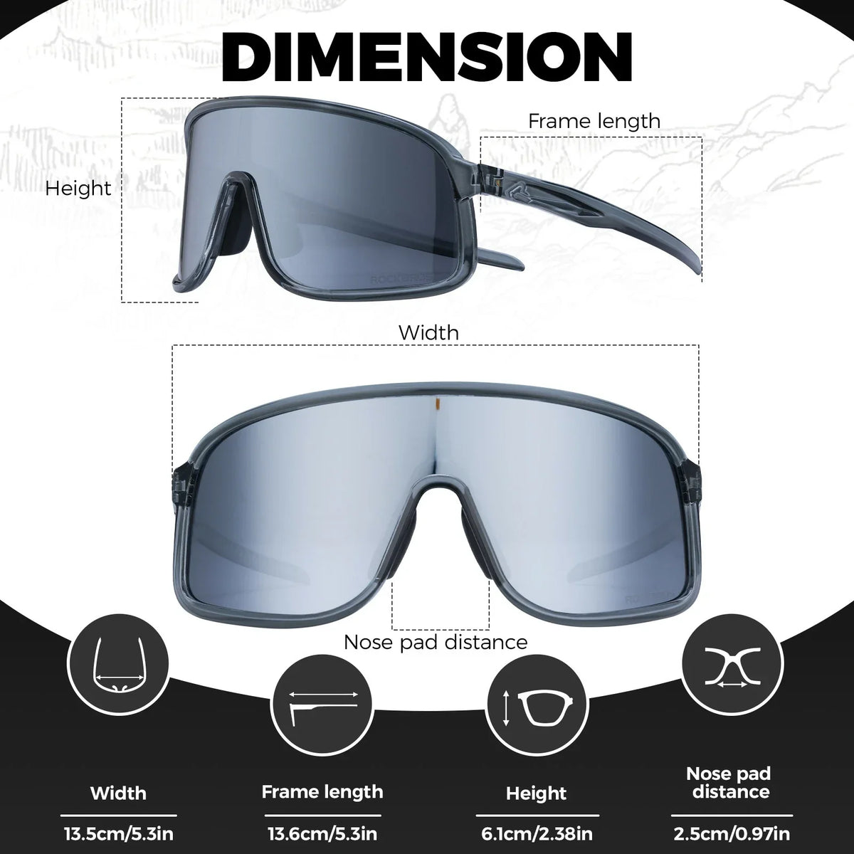 Gafas de sol de ciclismo ROCKBROS fotocromáticas polarizadas deportivas UV400 unisex