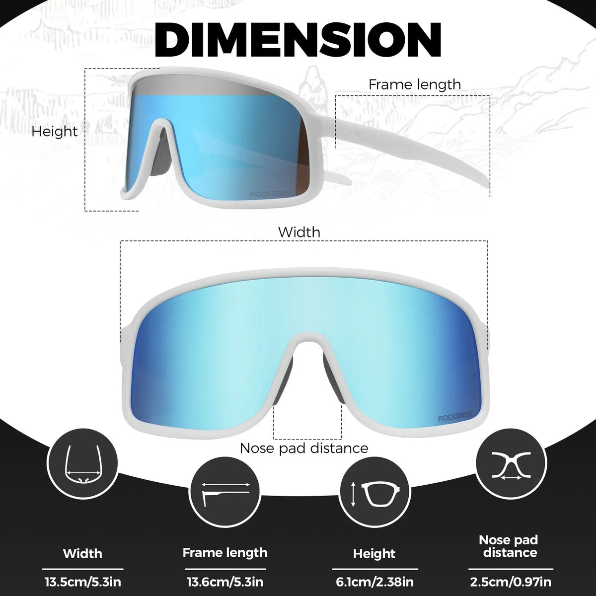 Gafas de sol de ciclismo ROCKBROS fotocromáticas polarizadas deportivas UV400 unisex