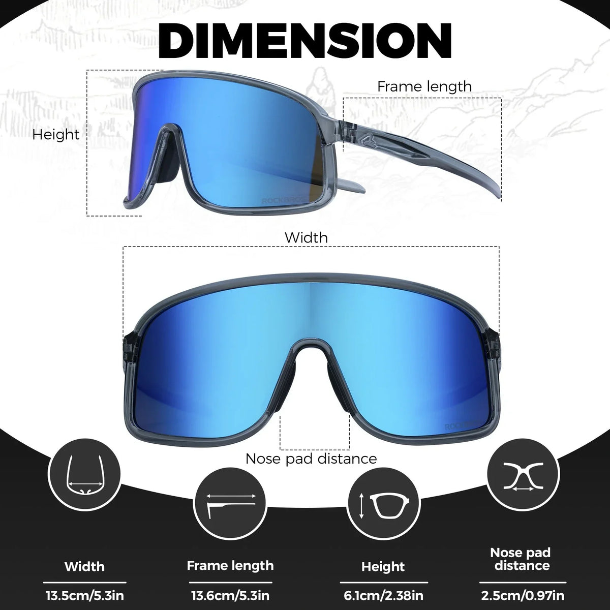 Gafas de sol de ciclismo ROCKBROS fotocromáticas polarizadas deportivas UV400 unisex