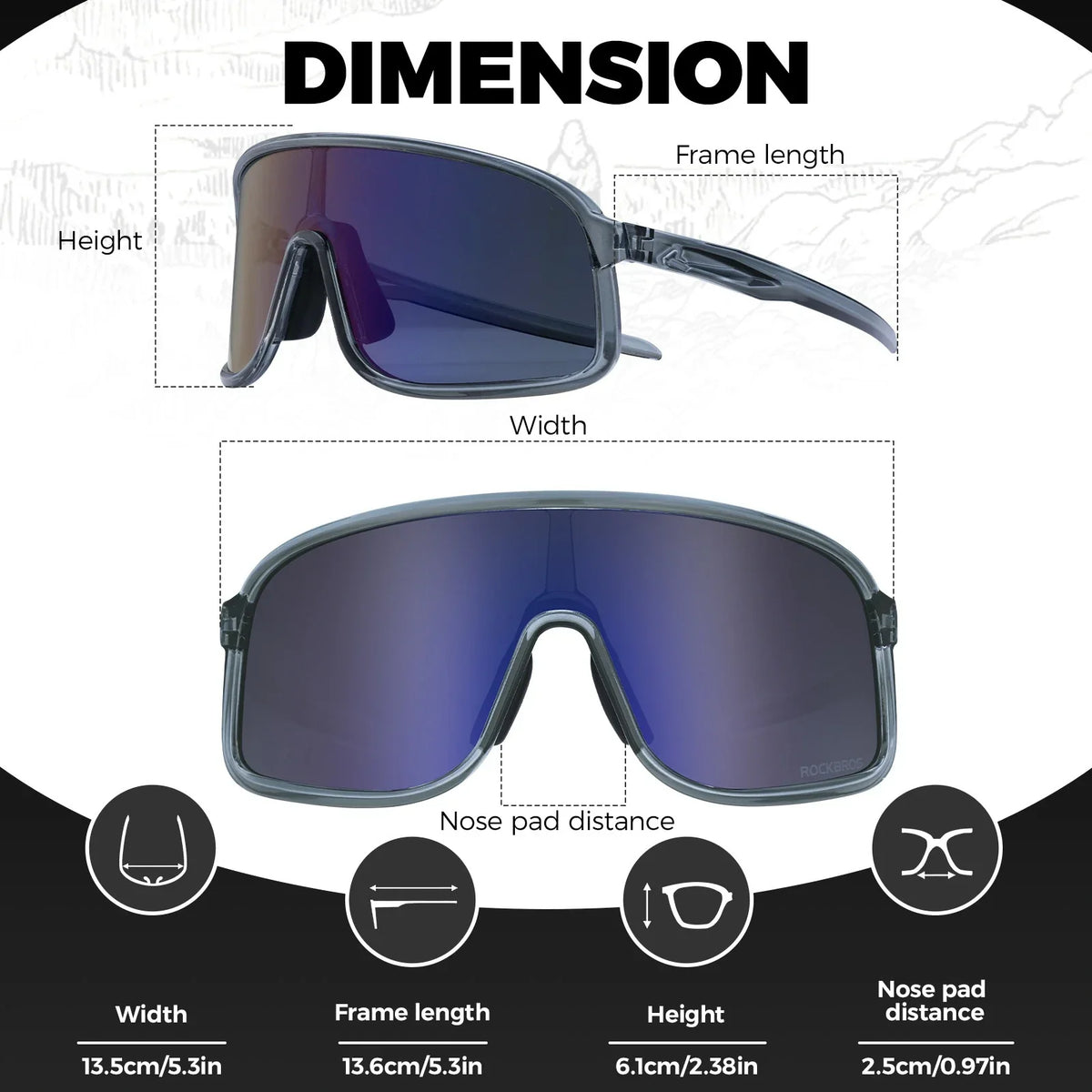 Gafas de sol de ciclismo ROCKBROS fotocromáticas polarizadas deportivas UV400 unisex