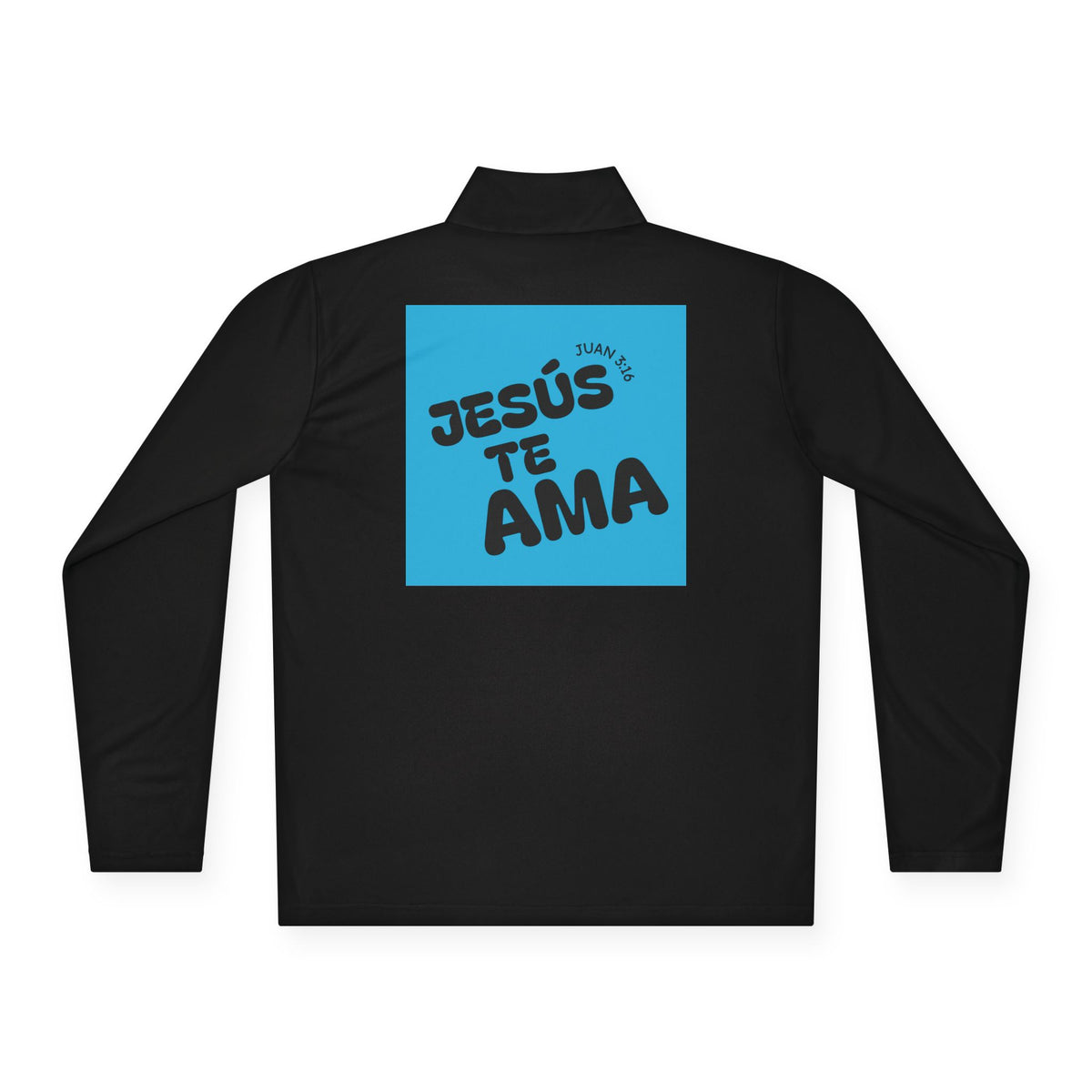 Sudadera con cierre de cuarto de cremallera — "Jesús Te Ama"
